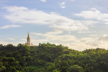 Fotobehang Thai pagoda on the mountain © Phanithi