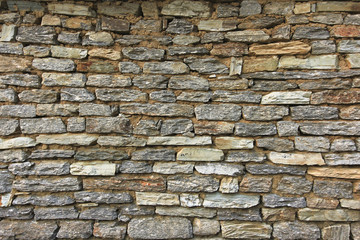 Natural grunge brown stone wall background and texture.