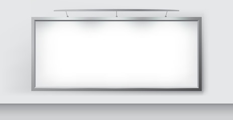 Obraz premium Blank Billboard Realistic Vector Illustration for Outdoor Advertising. 