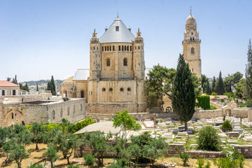 Fototapeta na wymiar The Dormition Abbey in Jerusalem, Israel
