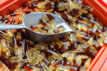 colorful gelatinous candy close-up