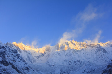 Himalaya Annapurna mountain in sunrise, Annapurna base camp, Nepal