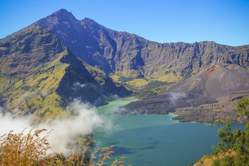 Panorama view of Mountain Rinjani of Indonesia