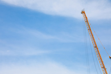 Crane and a cloudless sky