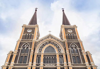 Fototapeta premium Old public catholic church in Chantaburi province, Thailand.