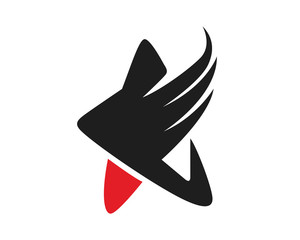 Fototapeta premium Modern Star And Wing Logo