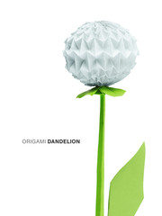 Flower dandelion origami