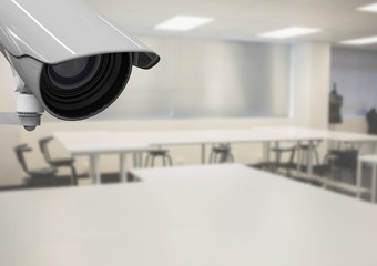 CCTV controlled a blurred classroom