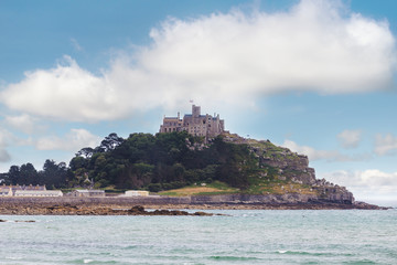 Ancient St Michaels Mount castle Cornwall England