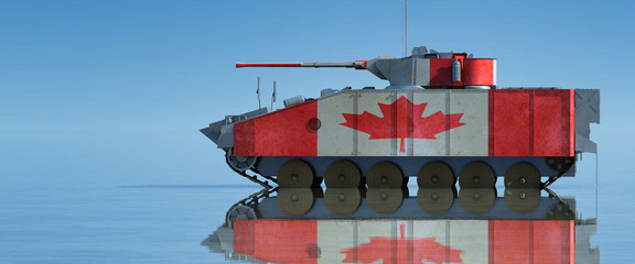 3d illustration of tank painted © juanjo