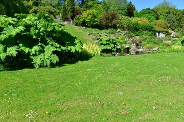 A public rock garden in Brighton, Sussex on a spring morning.