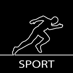 Athletic person. Vector man. Abstract man. Icon of the athlete.