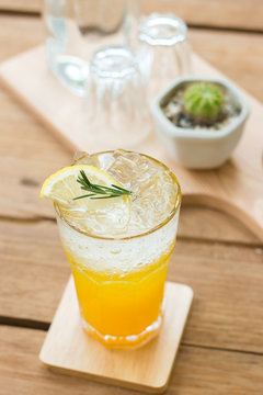 Orange soda in tropical