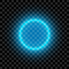 Blue illuminated vector Circle
