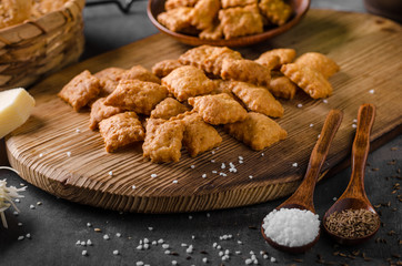 Homemade cheese crackers