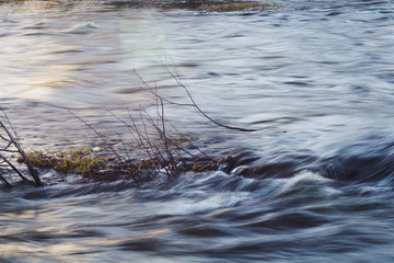 mountain river shot with long exposure