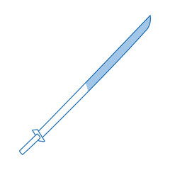katana sword samurai war weapon icon vector illustration