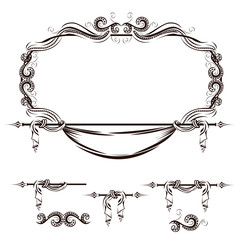 Vintage frame with ornament