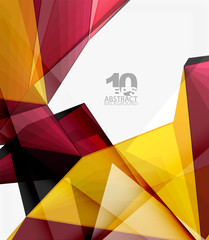 Fototapeta premium Low poly geometric 3d shape background