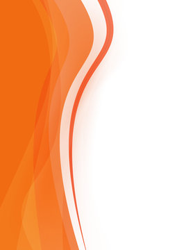 Bright Orange Swoosh Wave Flame Vertical Background
