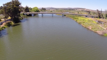 Fototapeta premium Aerial picture of rivers and nature in Chile