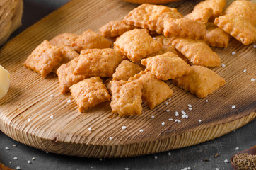 Homemade cheese crackers