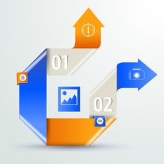 Vector colorful infographic for business presentations. Can be used for report, presentation, banner, website booklet or brochure layout. Vector, numbered banners, diagram.