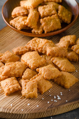 Homemade cheese crackers