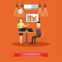 Conference concept vector Illustration in flat style