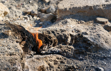 Flames of Chimaera Mount. Turkey