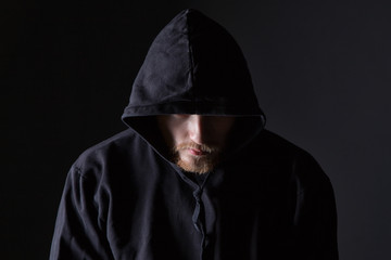 Bearded man wearing like bully