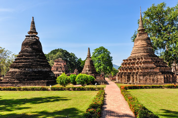 Stupas in Sukhotai park, Thailand