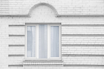 Building with white plastic window