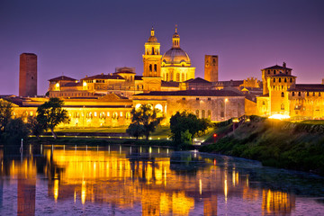 City of Mantova skyline evening view