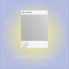 Social network photo frame vector illustration. Vector.