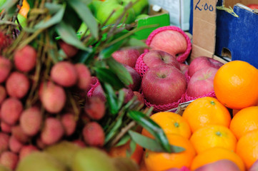 Naklejka na ściany i meble fruits market in malaysia