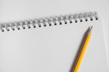 pencil on the paper, close-up