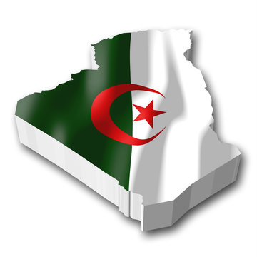 recommend clip art: 3D flag - Algeria