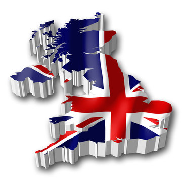 3D flag - United Kingdom (UK).
