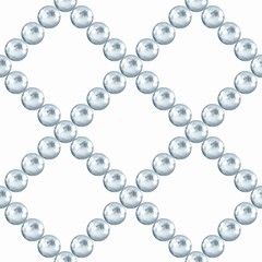 Seamless pattern with pearls. Watercolor illustration. Jewelry background