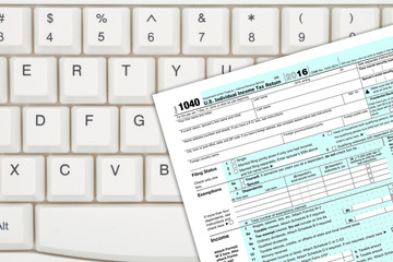 A US Federal tax 1040 income tax form