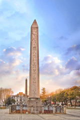 The obelisk of theodosius in Istanbul, Turkey.