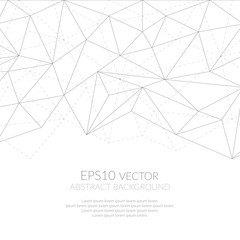 Abstract the white background with a pattern in the polygonal style. White space for text.
