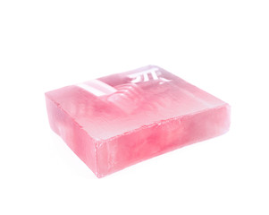 Hande made piece of soap isolated