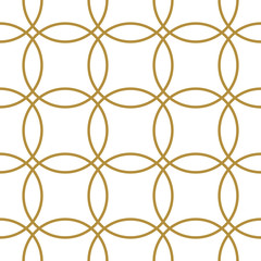 Seamless golden geometric texture pattern. Golden background.  