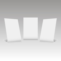 Naklejka premium 3D Plate Nameplate Or Outdoor Advertising POS POI Stand Banner. Mock Up Template . Vector illustration 