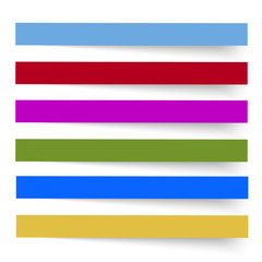 Colored banners on the white background. Vector
