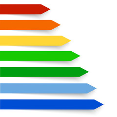Colored banners on the white background. Vector
