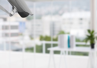 cctv, light office blurred