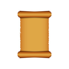 Ancient Chinese scroll illustration with place for your text. Old parchment paper. Vector illustration.
